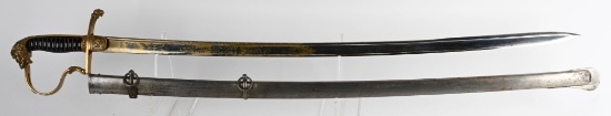 EARLY VICTORIAN EAST INDIA COMPANY LION HEAD SWORD