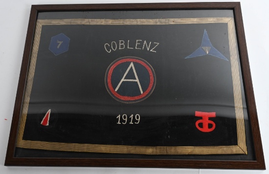 WWI US 3RD ARMY 1919 COBLENZGERMANY SOUVENIR MAT