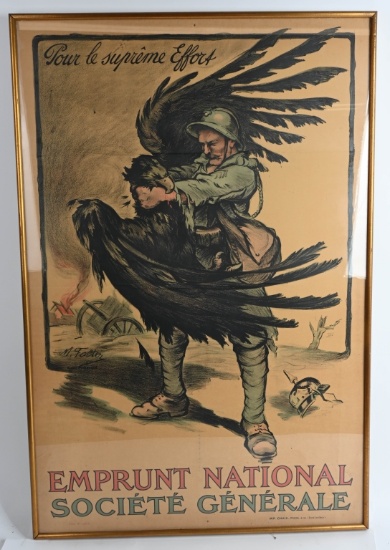 WW1 EMPRUNT NATIONAL SOCIETE GENERALE POSTER WWI