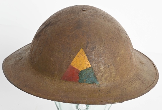 WW1 US TANK CORPS PAINTED BRITISH MADE HELMET