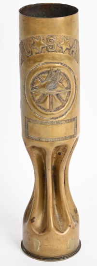 WW1 US 3RD ARMY MTC TRENCH ART 75MM SHELL WWI