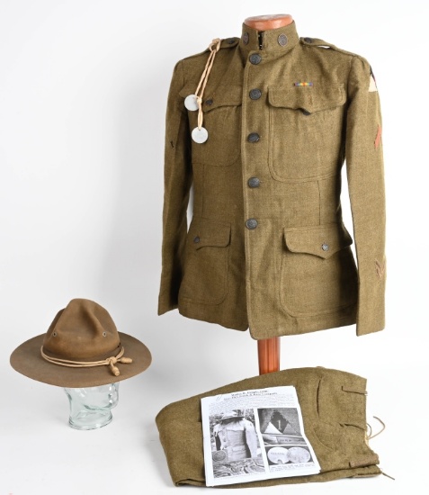 WW1 US ARMY 321st FIRE TRUCK & HOSE Co UNIFORM WWI