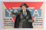 WW1 US ARMY STELLAR YMCA POSTER WWI