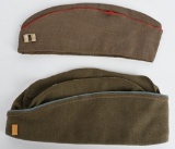 WW1 US ARMY OFFICERS OVERSEAS CAP LOT OF 2 WW1