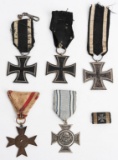 WW1 IMPERIAL GERMAN & AUSTRIAN MEDAL LOT WWI