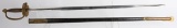 CIVIL WAR AMES U.S. MODEL 1840 NCO SWORD SCABBARD