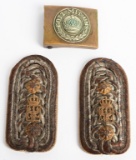 WW1 PRUSSIAN BELT BUCKLE SHOULDER BOARDS LOT WWI