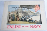 WWI ENLIST IN THE NAVY POSTER BY GEORGE H. WRIGHT