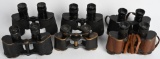 WW1 & WWII BINOCULAR LOT US ARMY NAVY & NAZI WW2
