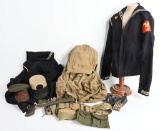 WWI & WWII US FIELD GEAR & UNIFORM LOT WW1 WW2