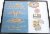 WWII US AIR FORCE PILOT GROUPING PATCH ID DOG TAGS