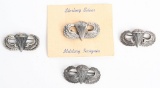 WWII US ARMY PARATROOPER JUMP WING LOT OF 4 WW2