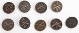 WW1 ENLISTED COLLAR BRASS LOT ARTLLERY INFANTRY
