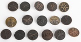 WW1 US ARMY ENLISTED COLLAR DISK LOT OF 16 WWI