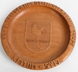 WWII NAZI GERMAN LUFTWAFFE CARVED PLATE WESTERLAND