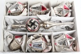 WWII 7pc NAZI GLASS BLOWN CHRISTMAS ORNAMENTS WW2