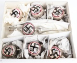 WWII 7pc NAZI GLASS BLOWN CHRISTMAS ORNAMENTS WW2