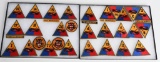 WWII US ARMORED TANK BATTALION PATCH LOT OF 29 WW2