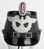 WWII NAZI GERMAN SCHUTZPOLIZEI NCO'S SHAKO WW2