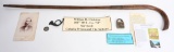 CIVIL WAR USS SULTANA SURVIVOR CARVED WALKING CANE