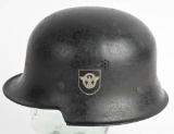 WWII NAZI GERMAN DOUBLE DECAL POLICE HELMET WW2
