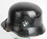 WWII NAZI GERMAN FACTORY POLICE BMW HELMET WW2