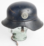 WWII GERMAN VOLKS WAGON FACTORY GUARD HELMET