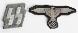 WWII WAFFEN SS FORMER POLICE BADGE SLEEVE EAGLE