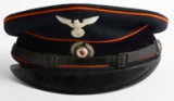WWII NAZI GERMAN REICHSPOST PERSONNEL'S VISOR CAP