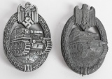 WW2 NAZI GERMAN PANZER ASSAULT BADGE IN SILVER LOT