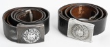 WWII NAZI GERMAN HEER BELT & BUCKLE LOT OF 2 WW2
