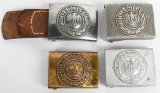 WWI IMPERIAL & WWII NAZI GERMAN BELT BUCKLE LOT 4