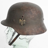 WWII NAZI GERMAN M35 SINGLE DECAL HELMET W LINER