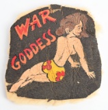 WWII US ARMY AIR CORPS WAR GODDESS CUT INSIGNIA