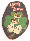 WWII US ARMY AIR CORPS LUCKY LEVEN CUT INSIGNIA