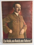 WWII NAZI GERMAN ADOLF HITLER POSTER WW2