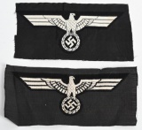 WWII NAZI GERMAN PANZER BREAST EAGLE LOT OF 2 WW2