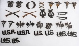 WW1 US OFFICER COLLAR INSIGNIA SETS LOT OF 15