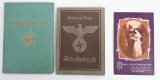 WWII NAZI GERMAN DOCUMENT GROUPING LOT OF 3 WW2