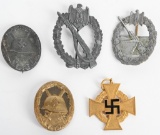WWII NAZI GERMAN MEDAL LOT OF 5 HEER KRIEGSMARINE