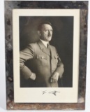 GERMAN SILVER FRAMED PHOTO OF ADOLF HITLER SIGNED