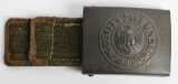 WWII NAZI GERMAN WEHRMACHT TROPICAL BELT BUCKLE