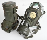 WWII NAZI GERMAN M30 GASMASK & CANISTER GAS WW2