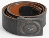 WWII NAZI GERMAN LUFTWAFFE BELT & BELT BUCKLE WW2