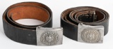 WWII NAZI GERMAN HEER BELT & BUCKLE LOT OF 2 WW2