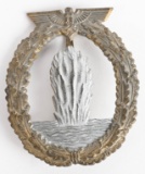 WWII NAZI GERMAN KM MINESWEEPER'S WAR BADGE WW2