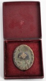 WWII NAZI GERMAN CASED GOLD WOUND BADGE WW2