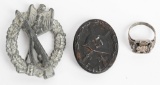 WWII NAZI GERMAN MEDALS W/ SIGNET RING WW2