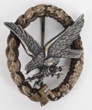 WWII NAZI GERMAN LUFTWAFFE AIR GUNNER'S BADGE WW2