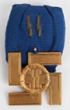 WWII NAZI GERMAN SS 25 YEAR LONG SERVICE AWARD WW2